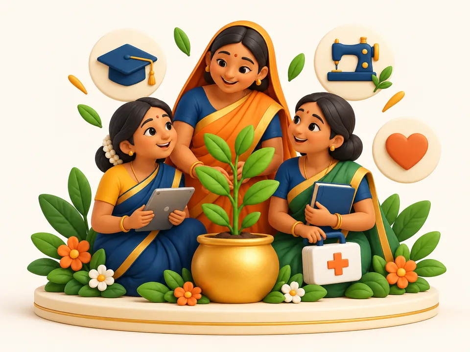 Sakhi Pragati illustration